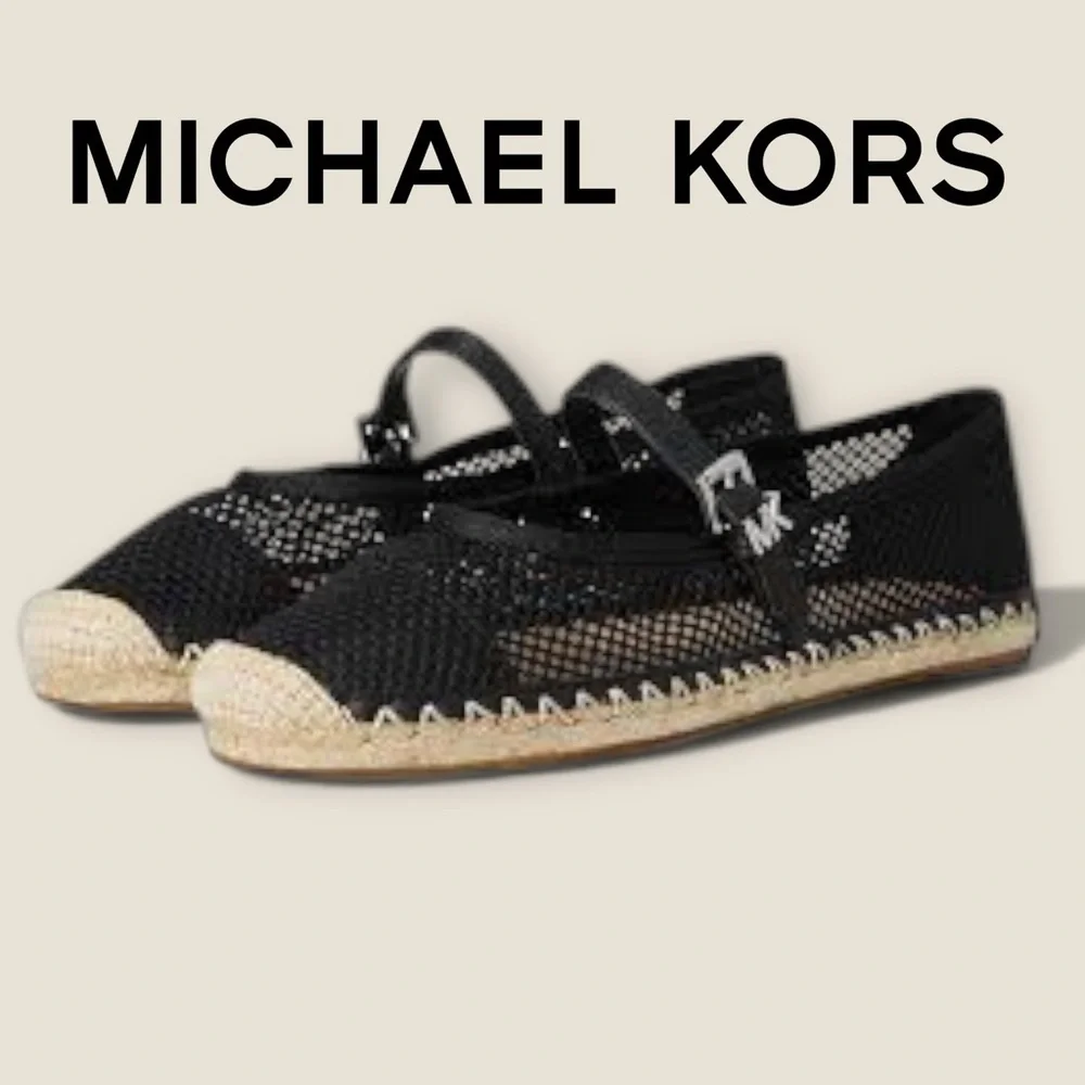 Michael Kors Black Mesh Espadrilles